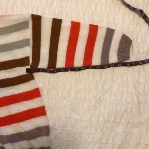 Striped Long Sleeve Chunky Knit Sweater - Picture 7 of 7